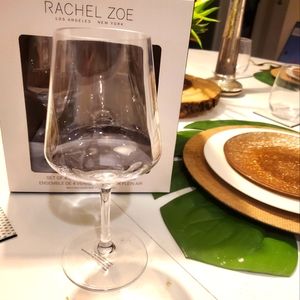Rachel Zoe Clear Acrylic Stemmed wine Glasses